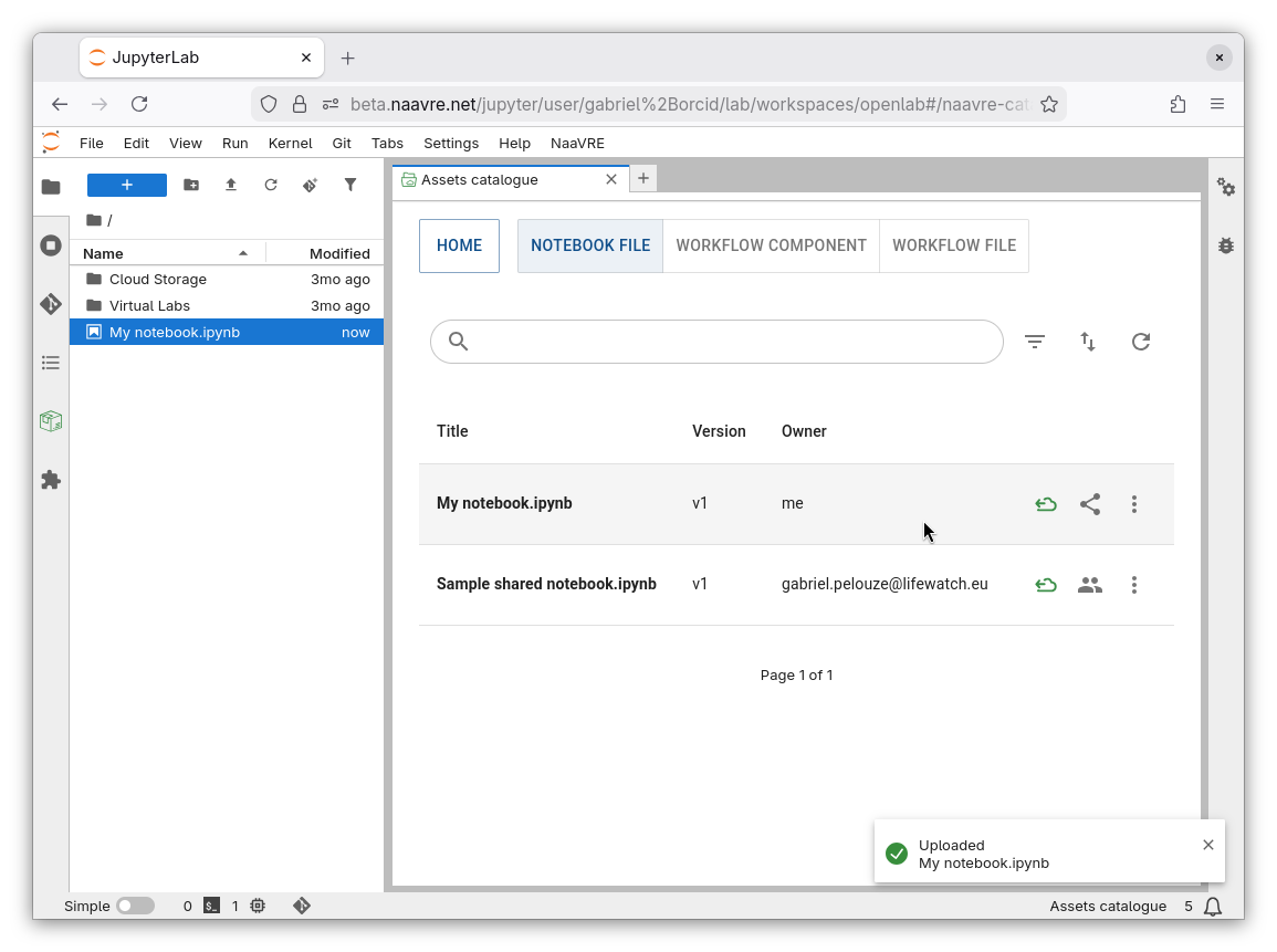 Assets catalogue add to catalogue 2 screenshot