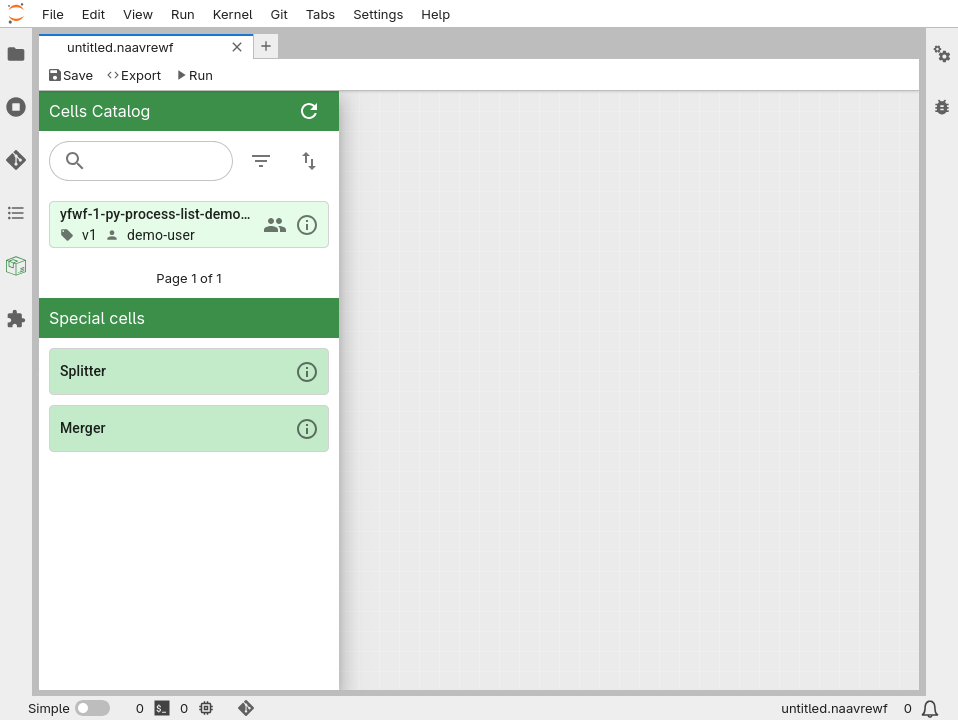 Shared cell in user's catalogue